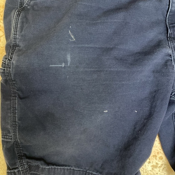 Carhartt men’s relax fit canvas shorts. Distressed Navy blue work shorts size 38 - Picture 11 of 13